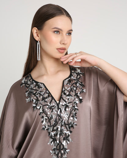 Mauve Taupe Kaftan