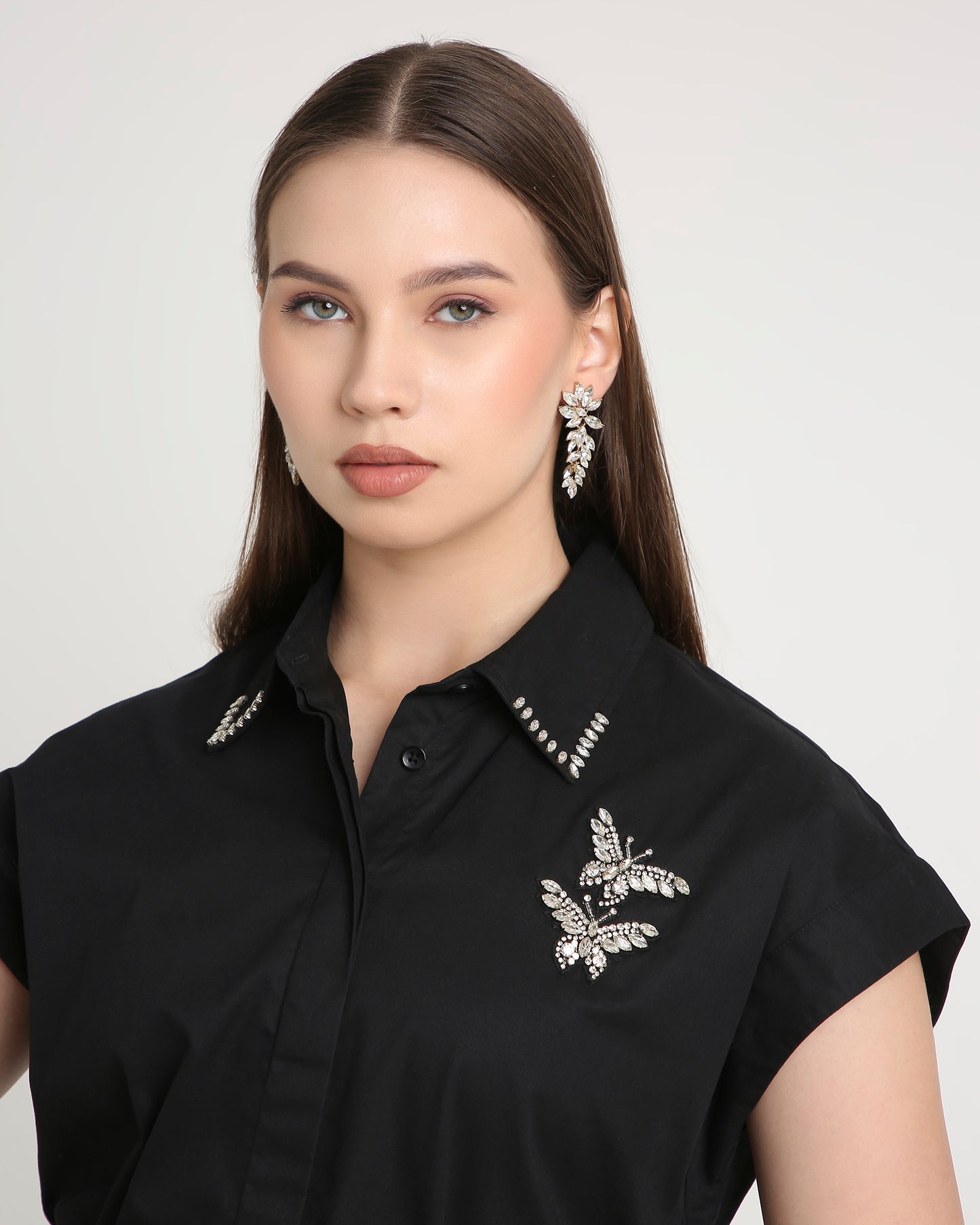 Two Butterfly Dress Black