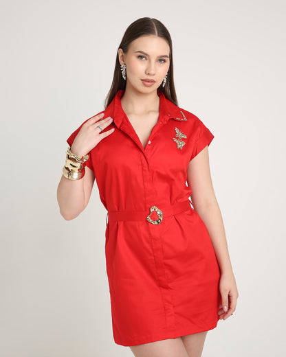 Two Butterfly Dress (Red)