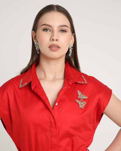 Two Butterfly Dress (Red)