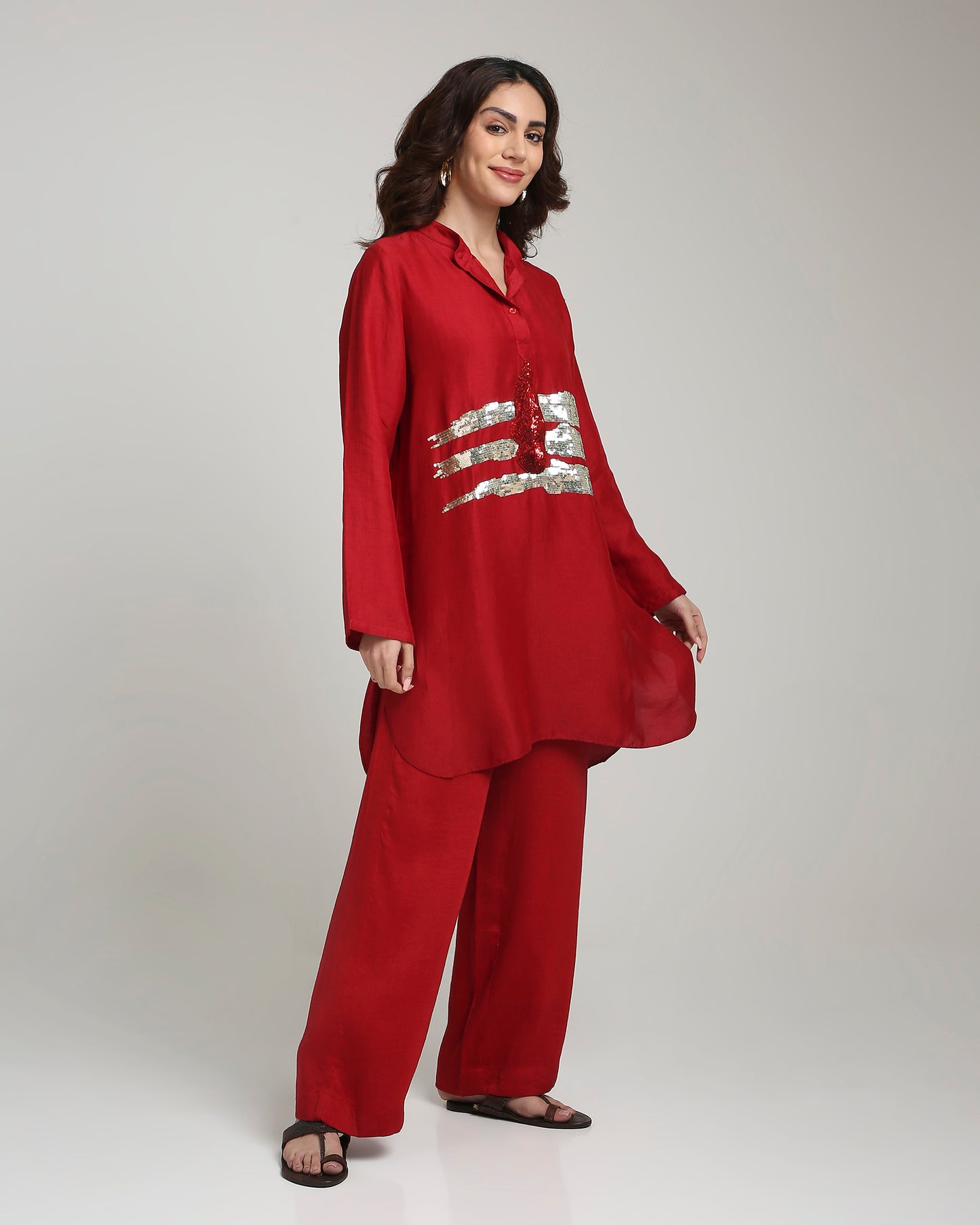 Shiva Kurta Set (Red)