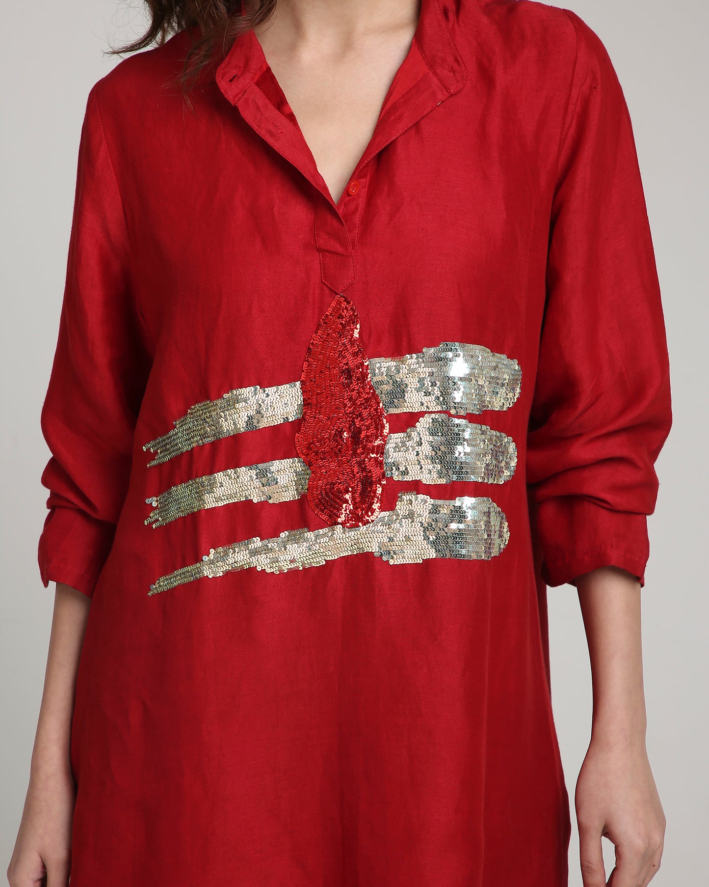 Shiva Kurta Set (Red)